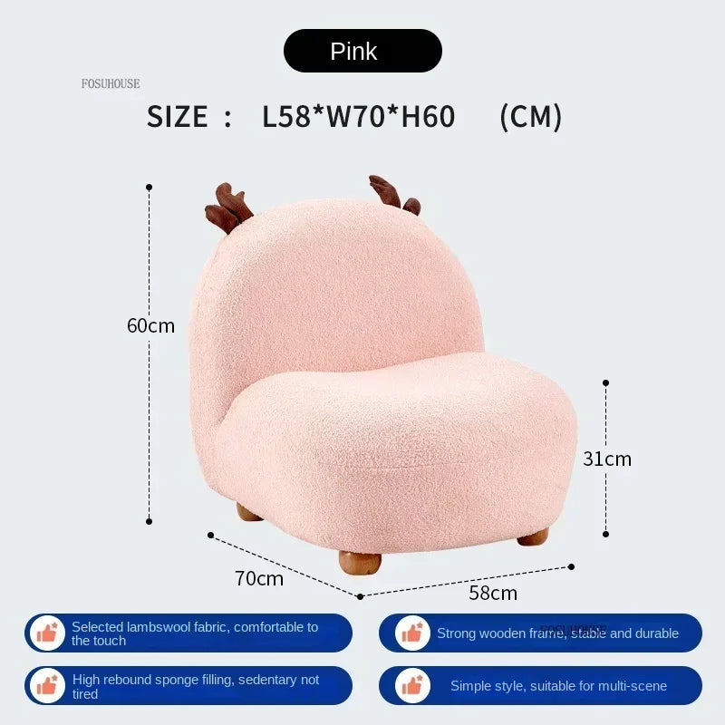 Silla de Lectura Infantil Inspirada en Ciervos – Cinco Colores