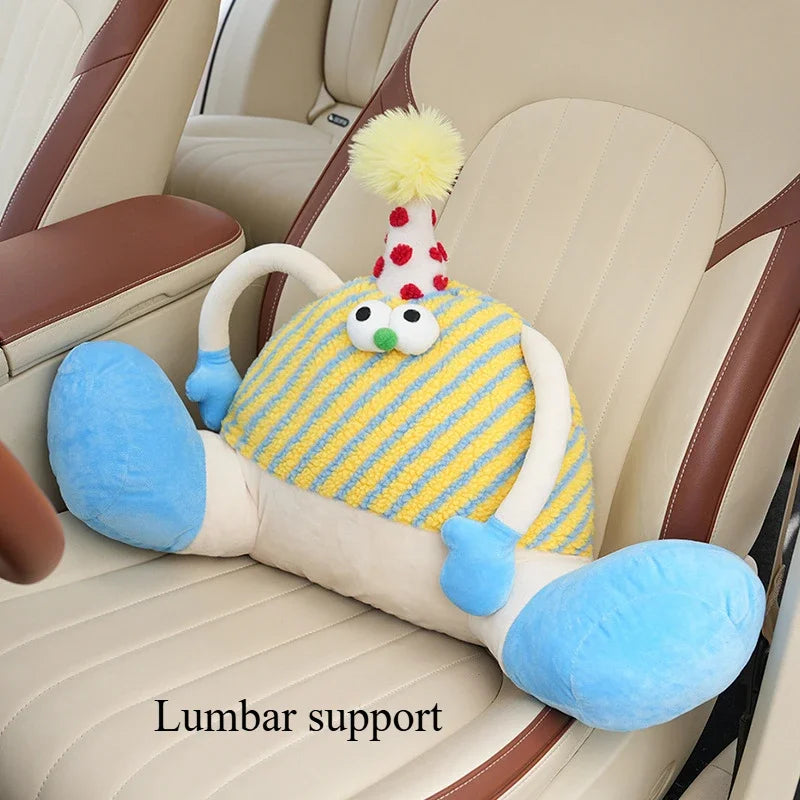 Birthday Waffle Cushion Plushie for Head/Lumbar Support, 14-20" | 35-50 cm