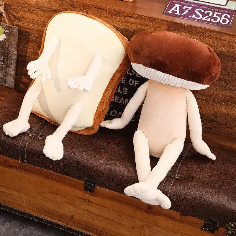 Funny Mushroom Plushie with Arms and Legs, 32" | 80 cm