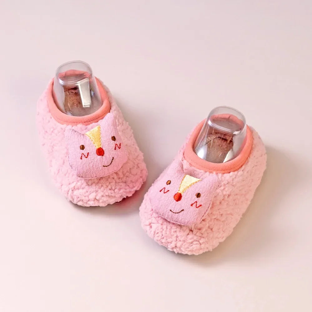Fashion Cartoon Warm Slippers | Cute Food Animal Plush House Shoes