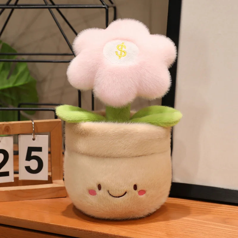 Cute Potted Flower Plush Toy | Soft Stuffed Floral Doll, 28cm