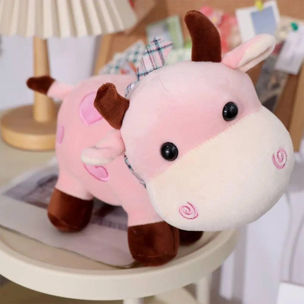 Plushie Dairy Cow in Chocolate, Strawberry, or Milk, 10" | 25 cm