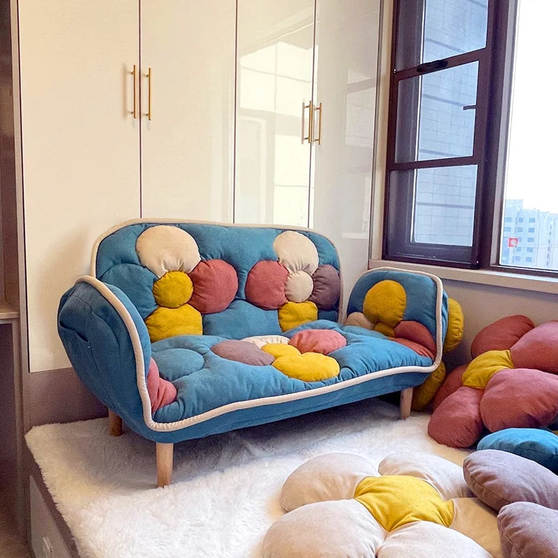 Canapé pour enfants Cozy Blossom à deux places - Deux couleurs