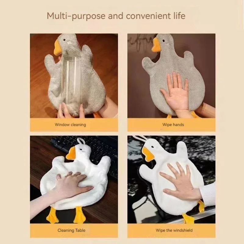 Cartoon Goose Hanging Handkerchief – Kitchen & Bathroom Towel