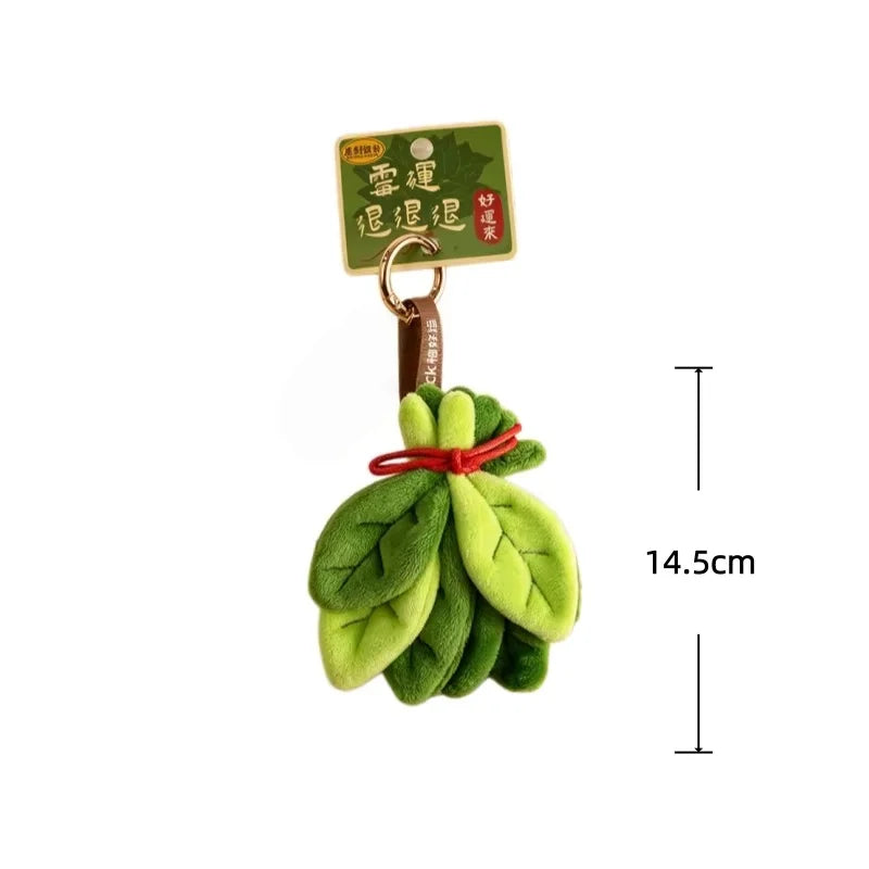 Pomelo Lucky Leaf Plush Pendant | Kawaii New Year Decorative Charm