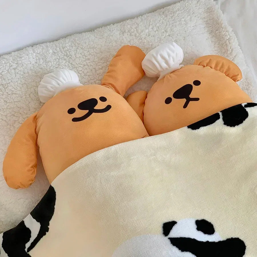 Funny Chef Bread Dog Plush Cushion | Bakery Pup Stuffed Animal Pillow