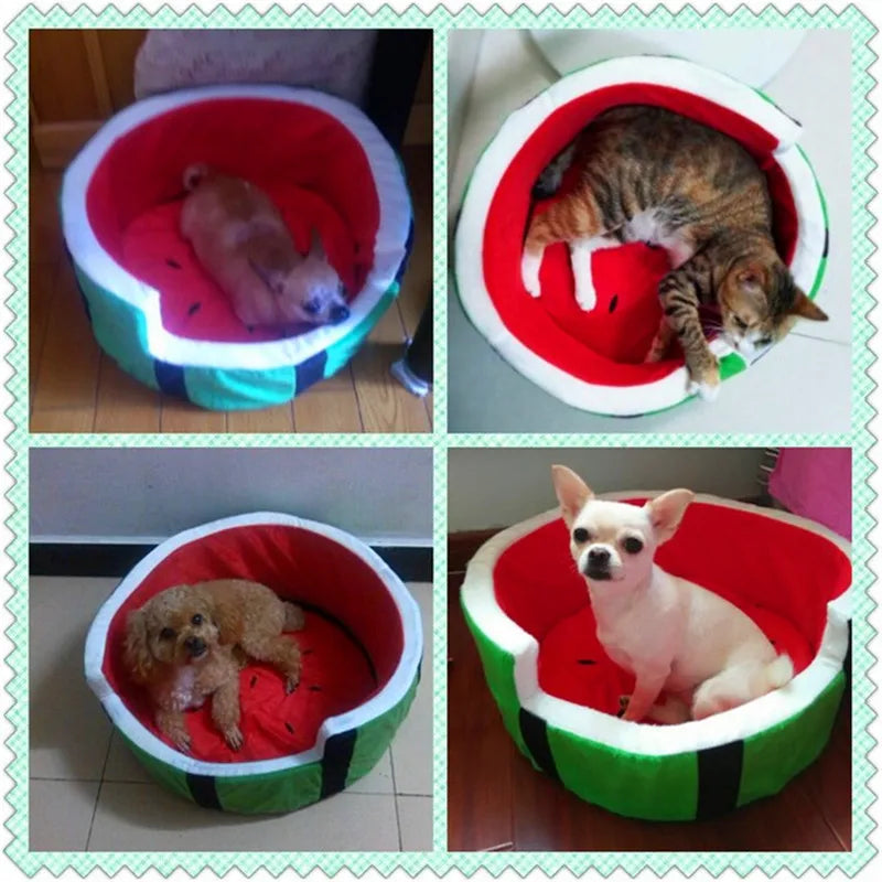 Plush Watermelon Pet Bed, for pets up to 44 lbs/20 kg
