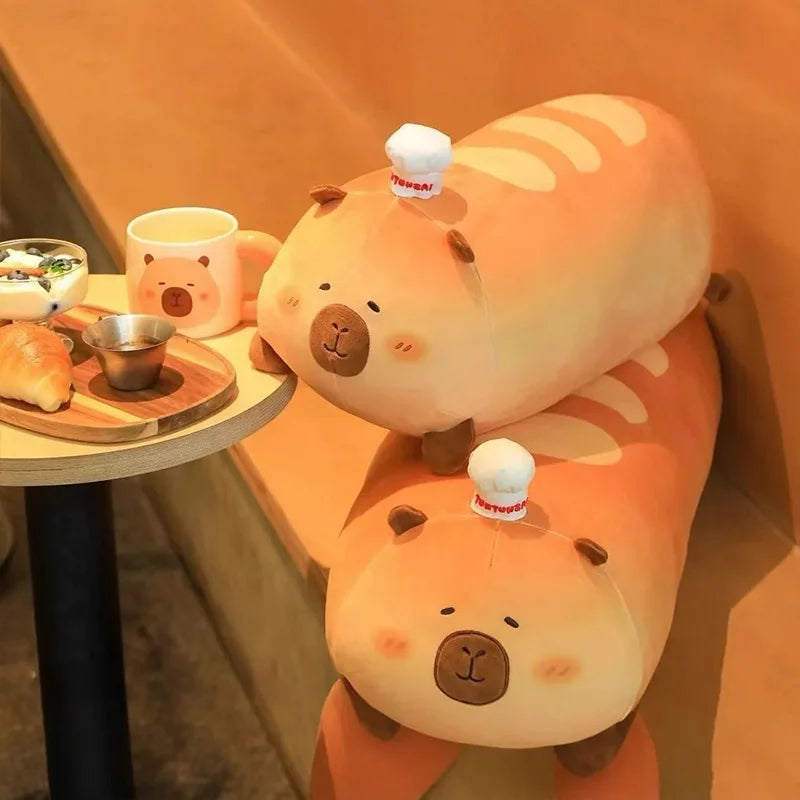 Peluche Jumbo de Pan de Capibara, 22-37" | 55-95 centímetros