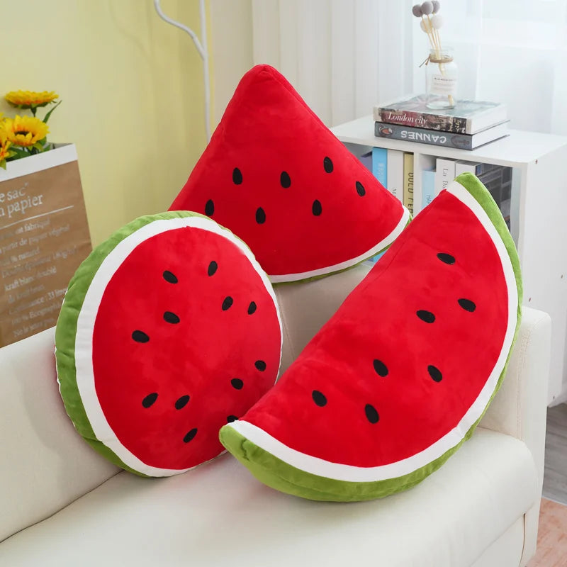 Watermelon Slice Plushie Throw Pillow, 12" | 30 cm