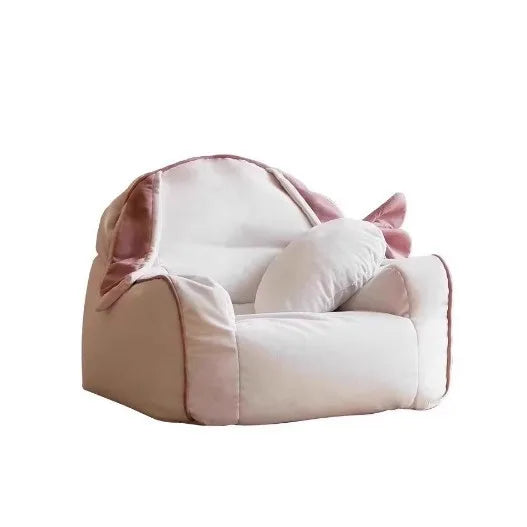 Cozy Bunny Children's Reading Chair with Carrot Pillow Plushie