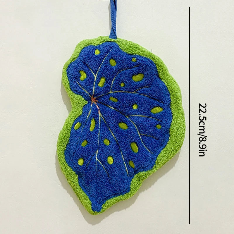Leaf-Shaped Hand Towel – Hanging Kitchen Handkerchief