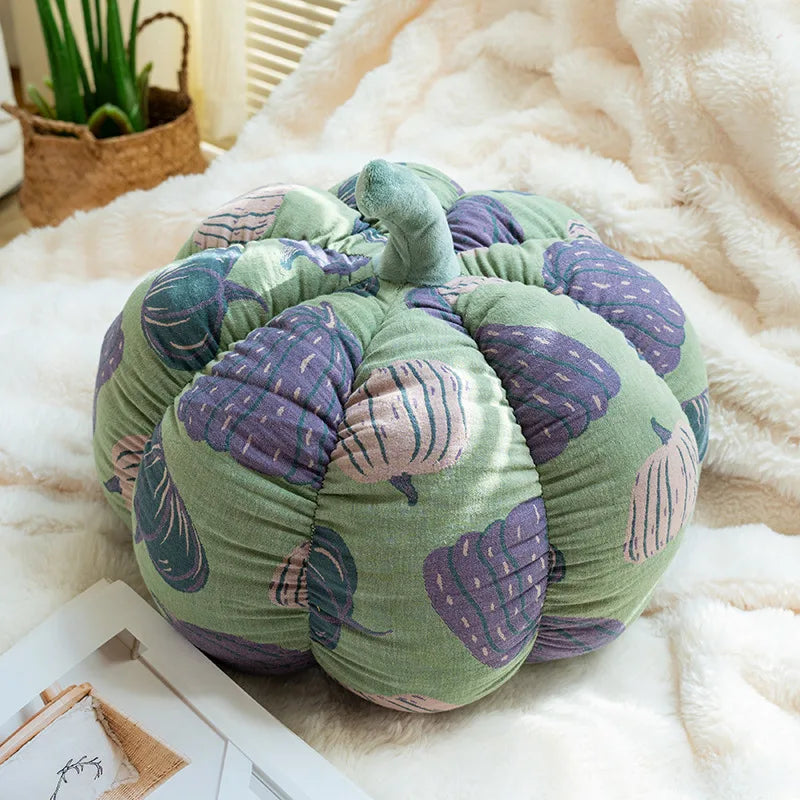 Pumpkin Throw Pillow – Plush Cotton Fluffy Soft Cozy Home Decor