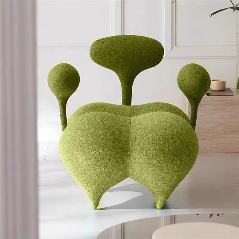 European Style Mushroom Chair | Decorative Velvet Accent Chair
