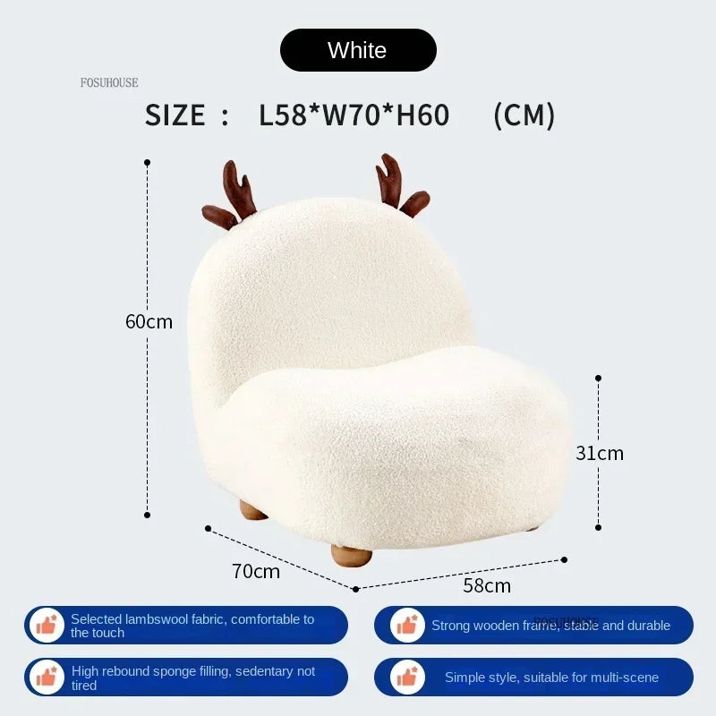 Silla de Lectura Infantil Inspirada en Ciervos – Cinco Colores