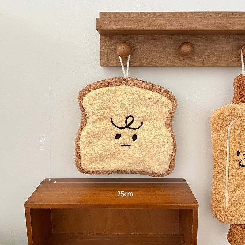 Kawaii Cartoon Absorbent Hand Towel | Cute Character Kitchen Towel