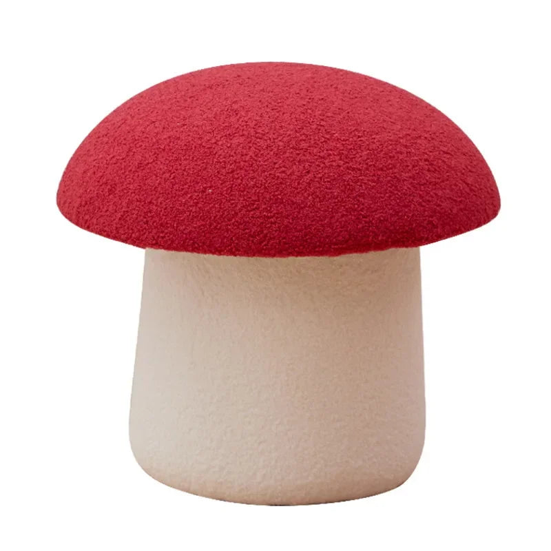Cozy Cap Plush Mushroom Ottoman - Six Colors