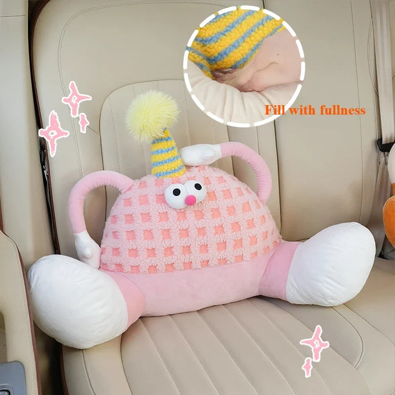 Birthday Waffle Cushion Plushie for Head/Lumbar Support, 14-20" | 35-50 cm
