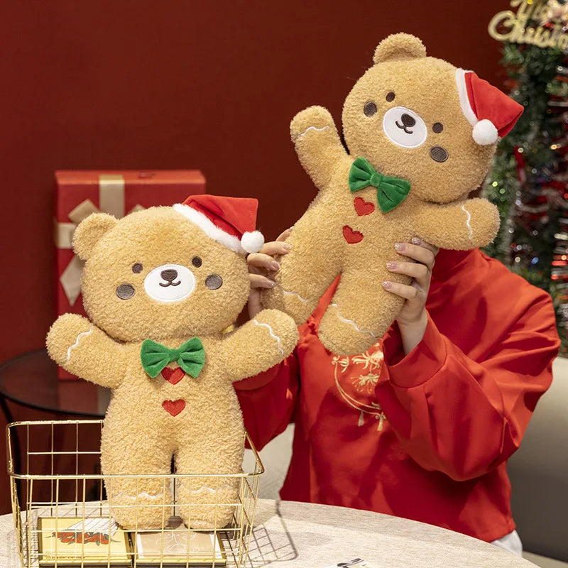 Grande peluche di biscotto di pan di zenzero con bastoncino di zucchero, 17-24" | 42-60 centimetri