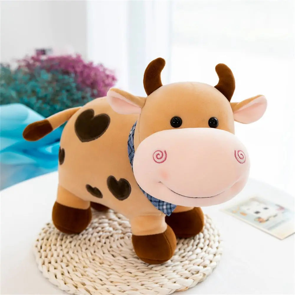 Plushie Dairy Cow in Chocolate, Strawberry, or Milk, 10" | 25 cm