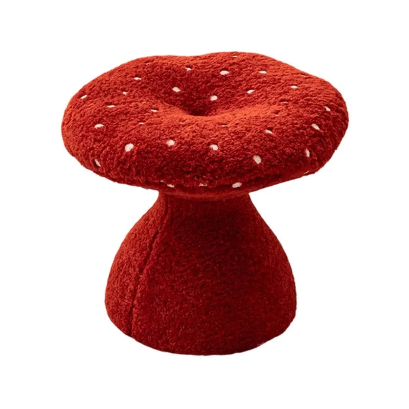 MOMO Mushroom Stool | Decorative Plush Seat Footrest