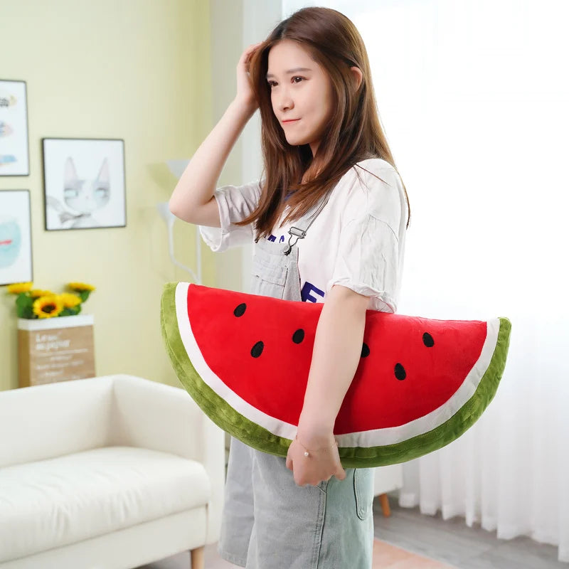 Watermelon Slice Plushie Throw Pillow, 12" | 30 cm