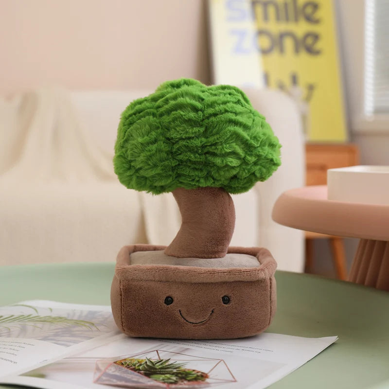 Plushie de succulente Dracaena en pot, quatre couleurs, 14" | 35 cm
