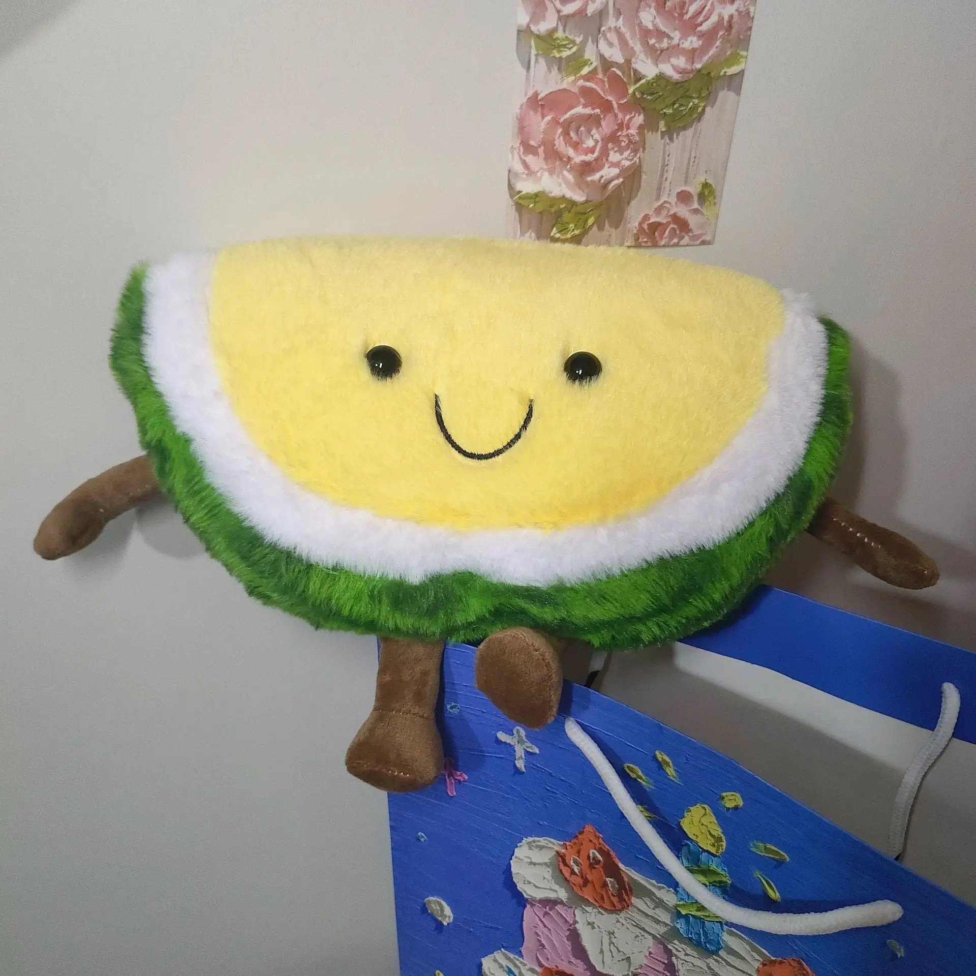 Cartoon Watermelon/Cherry Wedge Plush Toy, 20-24" | 50-60 cm