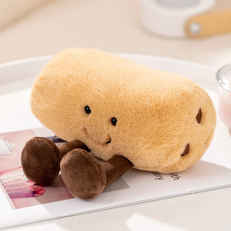 Cartoon Egg, Toast & Bread Plush Doll | Breakfast Food Stuffed Toy Set