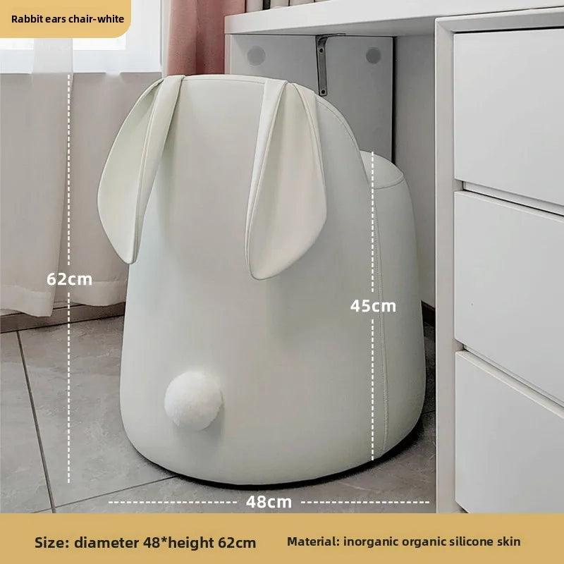Fauteuil en simili cuir en forme de lapin, huit couleurs