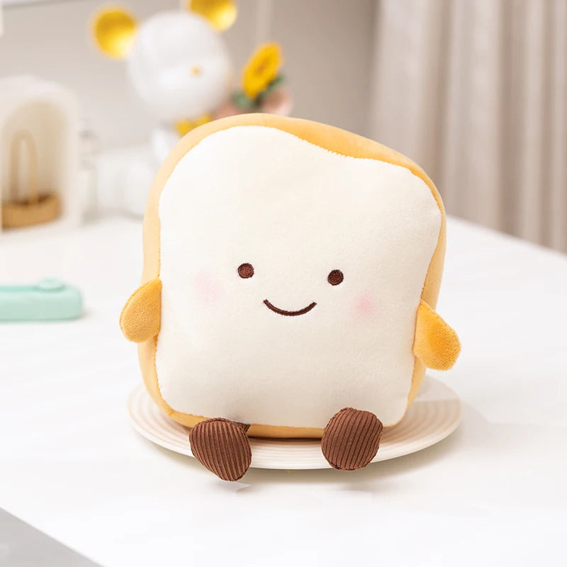 Cartoon Egg, Toast & Bread Plush Doll | Breakfast Food Stuffed Toy Set