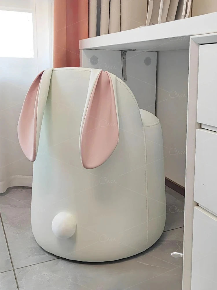 Fauteuil en simili cuir en forme de lapin, huit couleurs