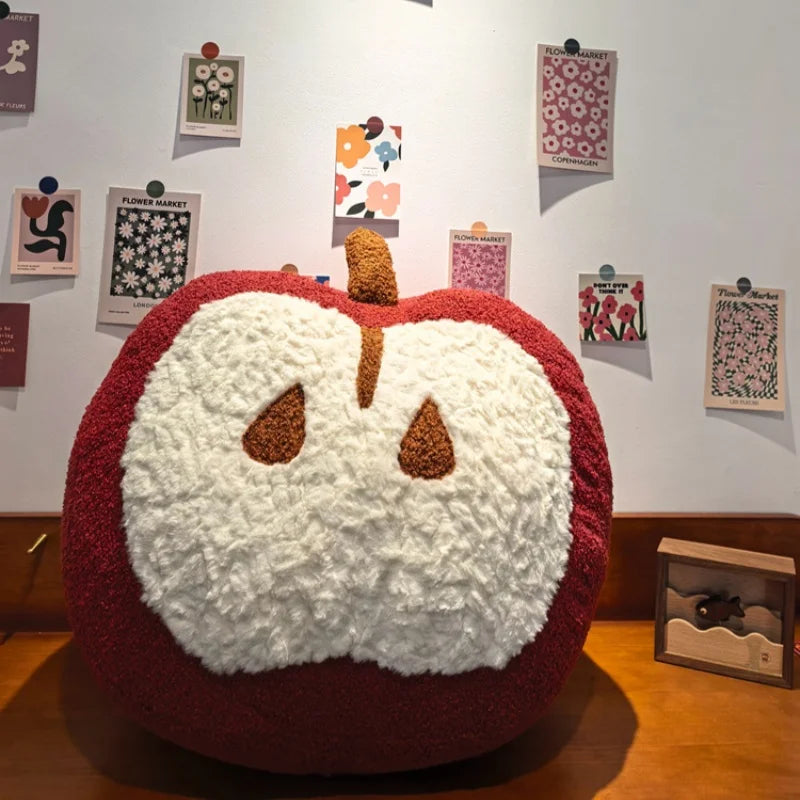 Red Apple Plush Toy | Cute Stuffed Fruit Pillow | soft stuffed plushie