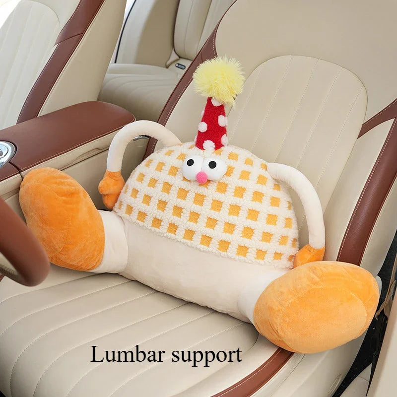 Birthday Waffle Cushion Plushie for Head/Lumbar Support, 14-20" | 35-50 cm