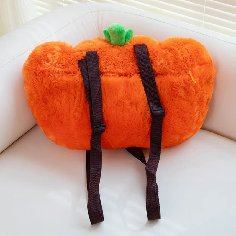 Halloween Pumpkin Plush Trick-or-Treat Bag | Spooky Tote for Kids