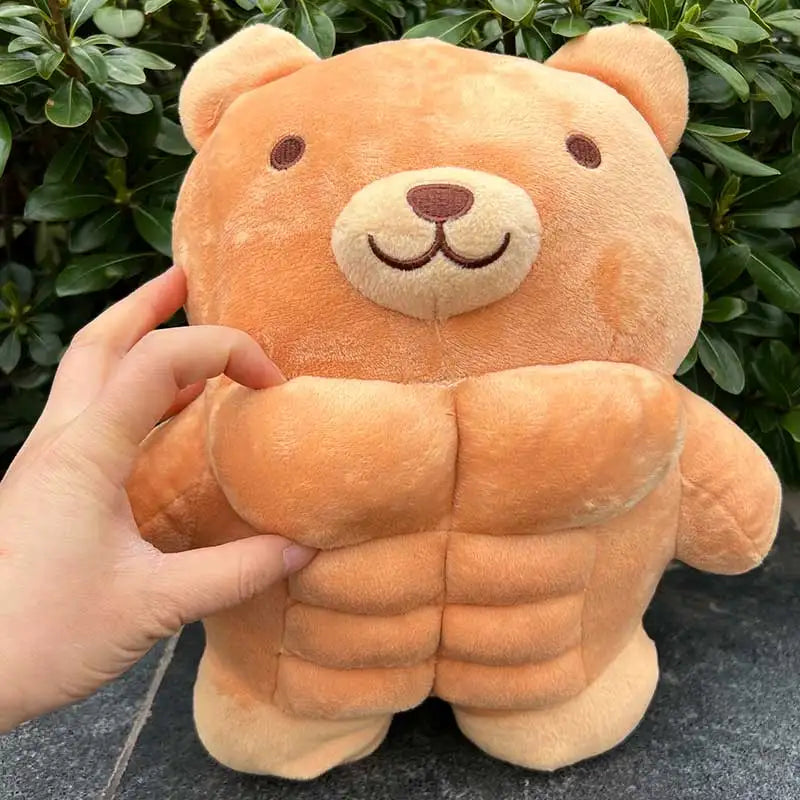 Muscle Body Teddy Bear & Lion Plush Toy – Huggable Stuffed Animal