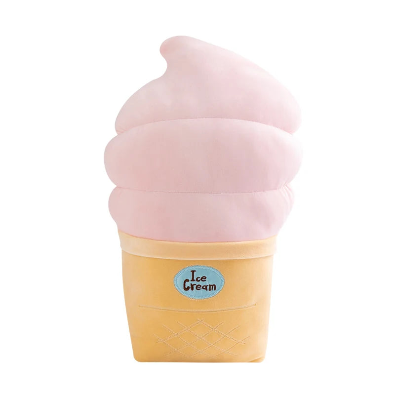 Plushie Soft Serve Ice Cream Cone, Three Flavors, 20" | 50 cm