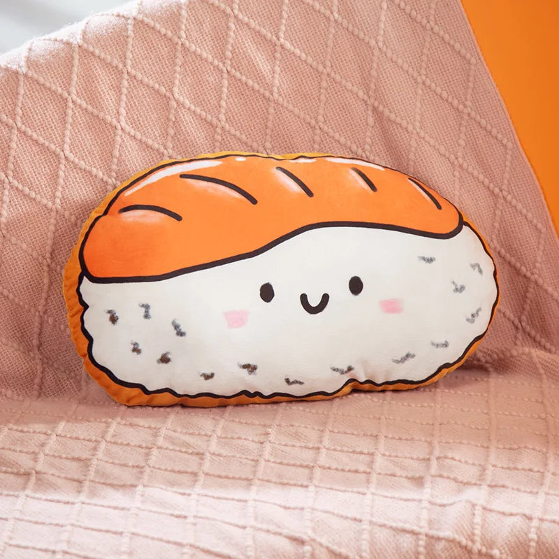3D Onigiri & Sushi Plush Pillow – Kawaii Japanese Food Cushion