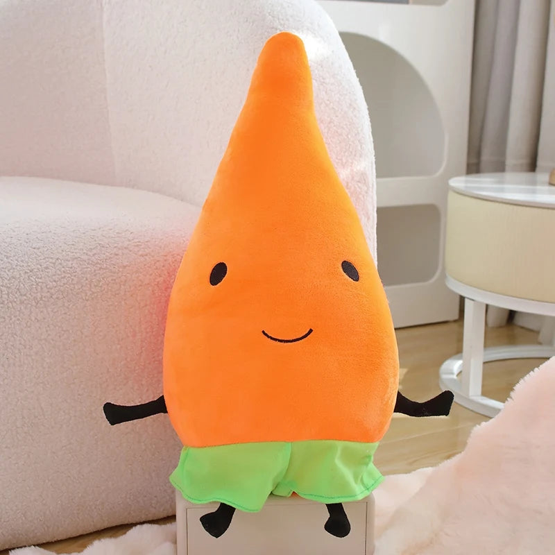 Kawaii Vegetable Plush Pillows – Corn, Carrot, Pumpkin & More, 8-35" | 20-90 cm