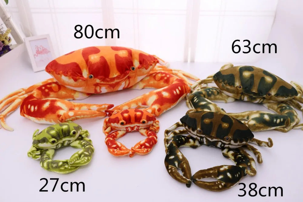 Plushie Jumbo Realistic Dungeness Crab, 9-30" | 24-75 cm