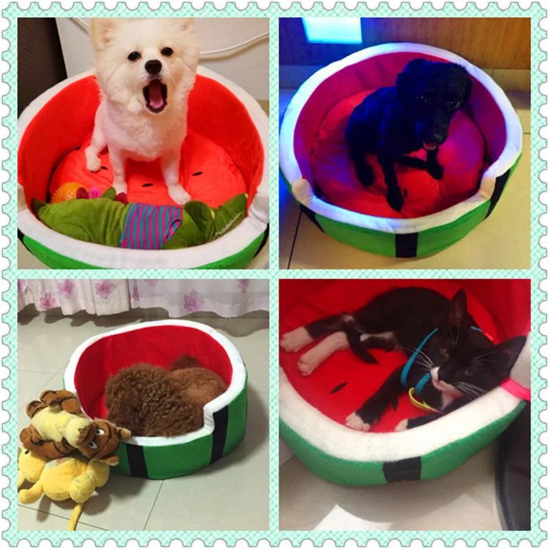 Plush Watermelon Pet Bed, for pets up to 44 lbs/20 kg