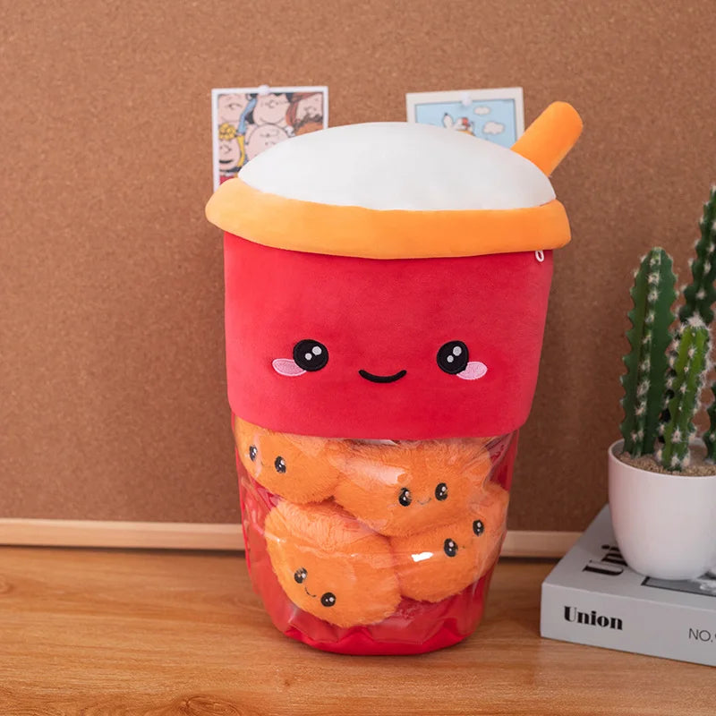 Cup of Bubble Tea Plush Toy | Cute Boba Drink Stuffed Animal