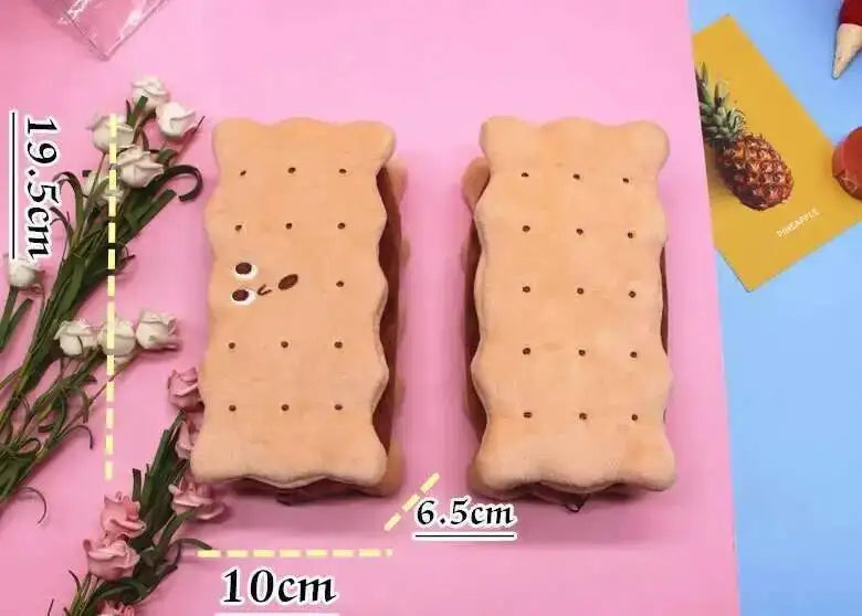Plüsch Cookie Stiftetasche mit großem Fassungsvermögen, 7" | 19 cm