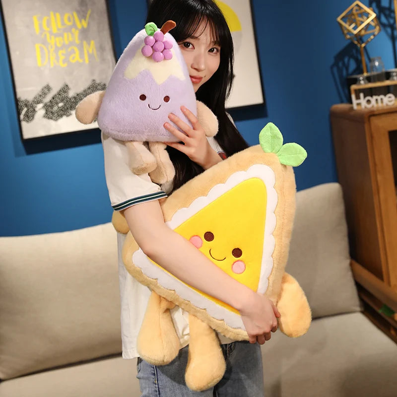 Kawaii Strawberry Cake Plush Toy | Cute Dessert Stuffed Animal
