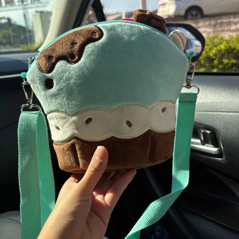 Kawaii Japanese Cartoon Patchwork Crossbody Bag – Y2K Style