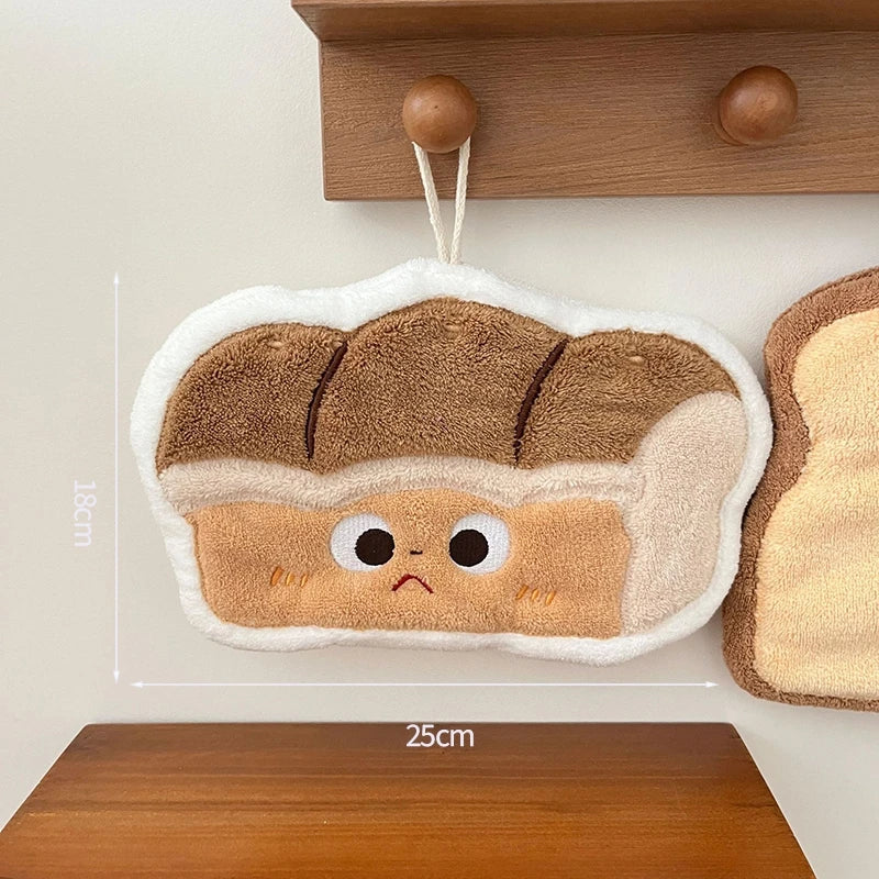 Kawaii Food Hand Towel – Soft Absorbent Kitchen Hanging Cloth