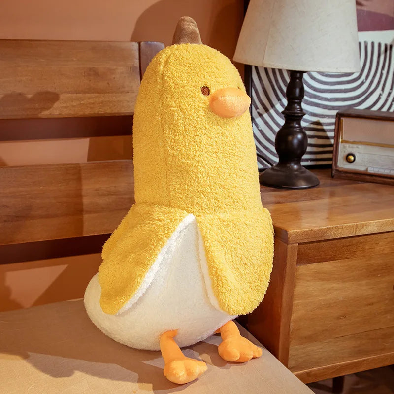 Plüschiger Fuzzy-Bananen-Ente, zwei Farben, 20" | 50 cm