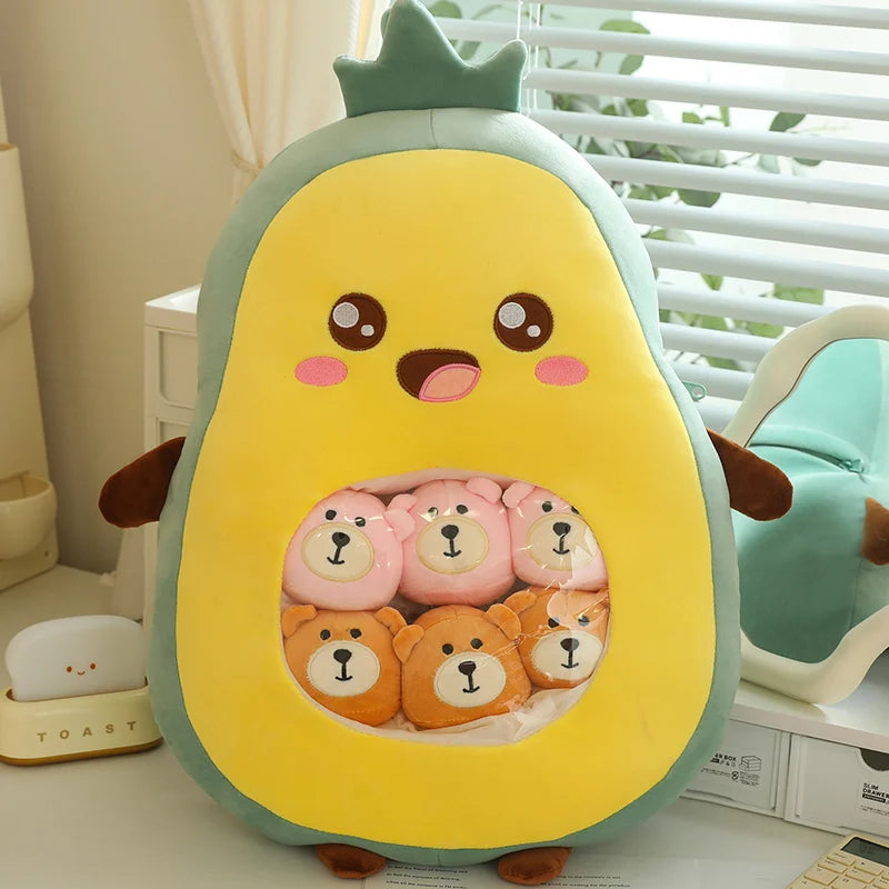 Plushie Food Bag with Eight Mini Plush Dolls: Four Food Choices