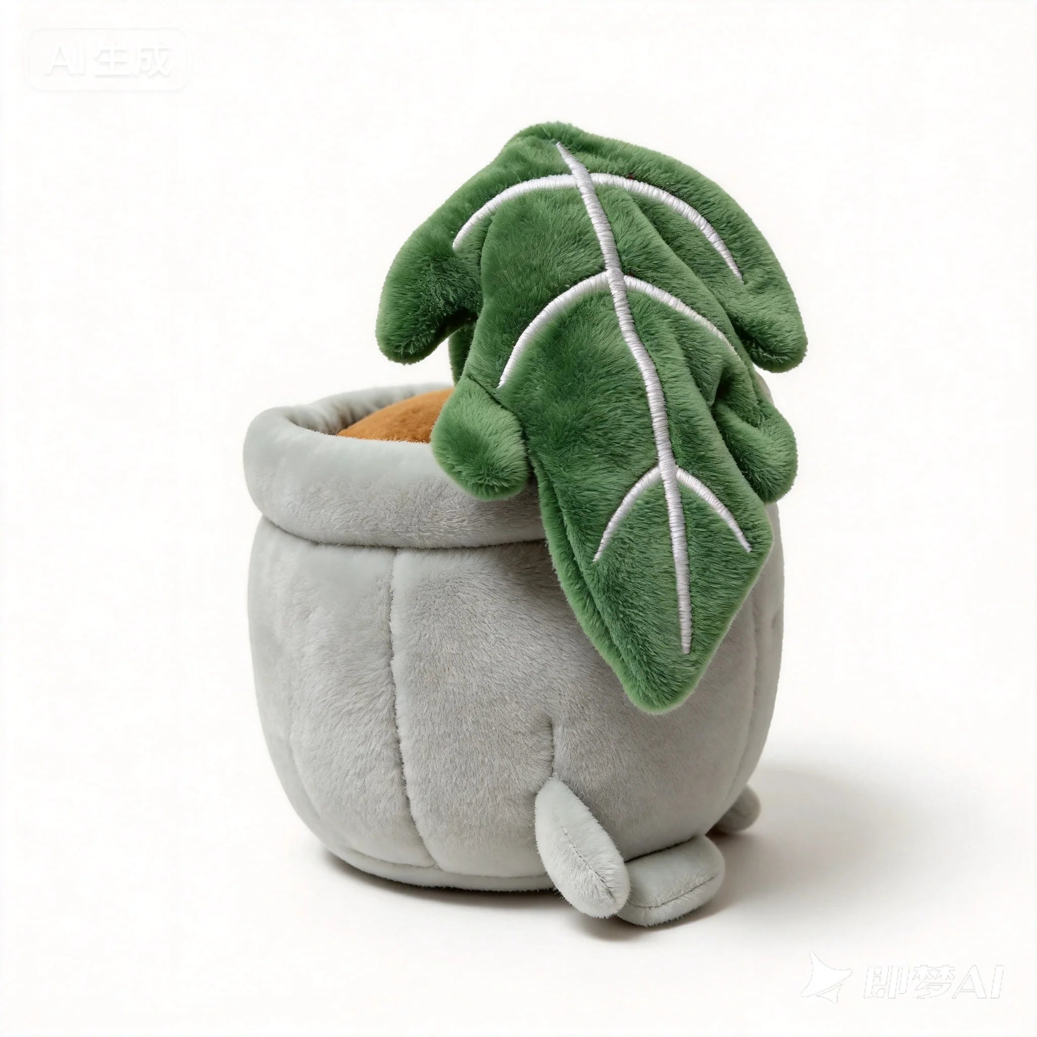Monstera Leaf Potted Plush | Kawaii Swiss Cheese Plant Desk Toy