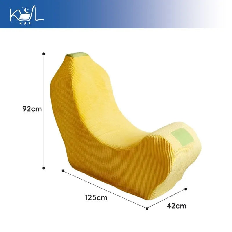 Huge Banana Shaped Lazy Sofa | Giant Fruit Bean Bag Chair