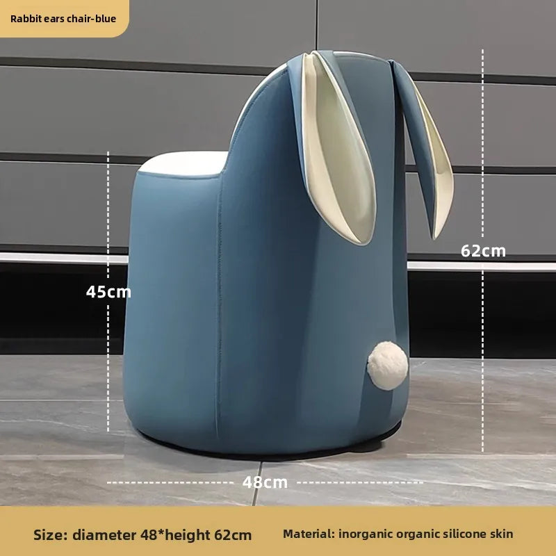 Fauteuil en simili cuir en forme de lapin, huit couleurs